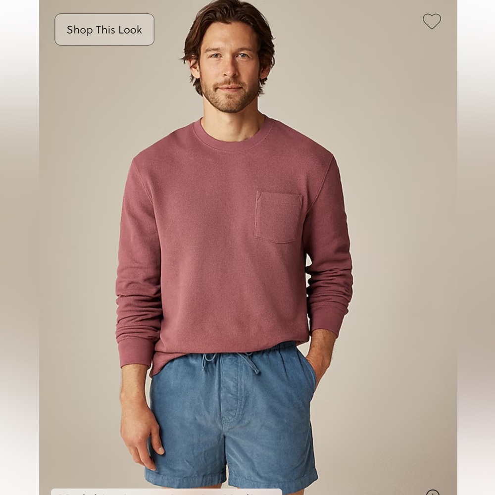 J.Crew Long-sleeve macropiqué cotton T-shirt Windswept Maroon